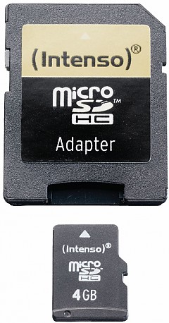 MicroSD Card 4GB inkl. SD Adapter